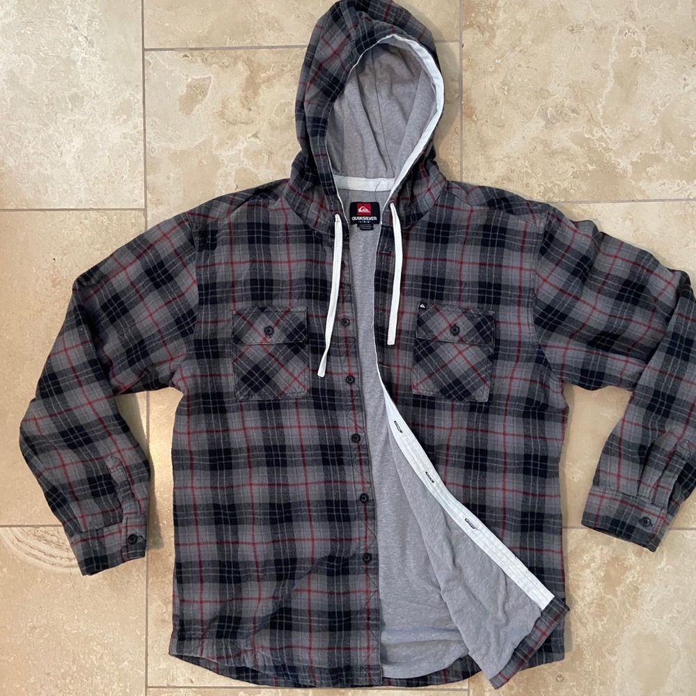 Quiksilver hoodie flannel